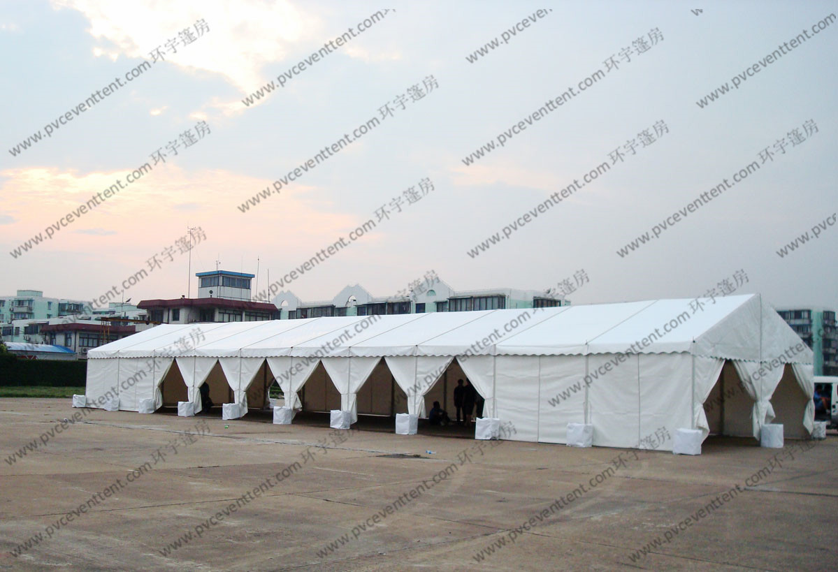 6*30M Temporary Aluminum Frame White PVC Cover  Outdoor Canopy Tent for Exhibition / Party / Event etc